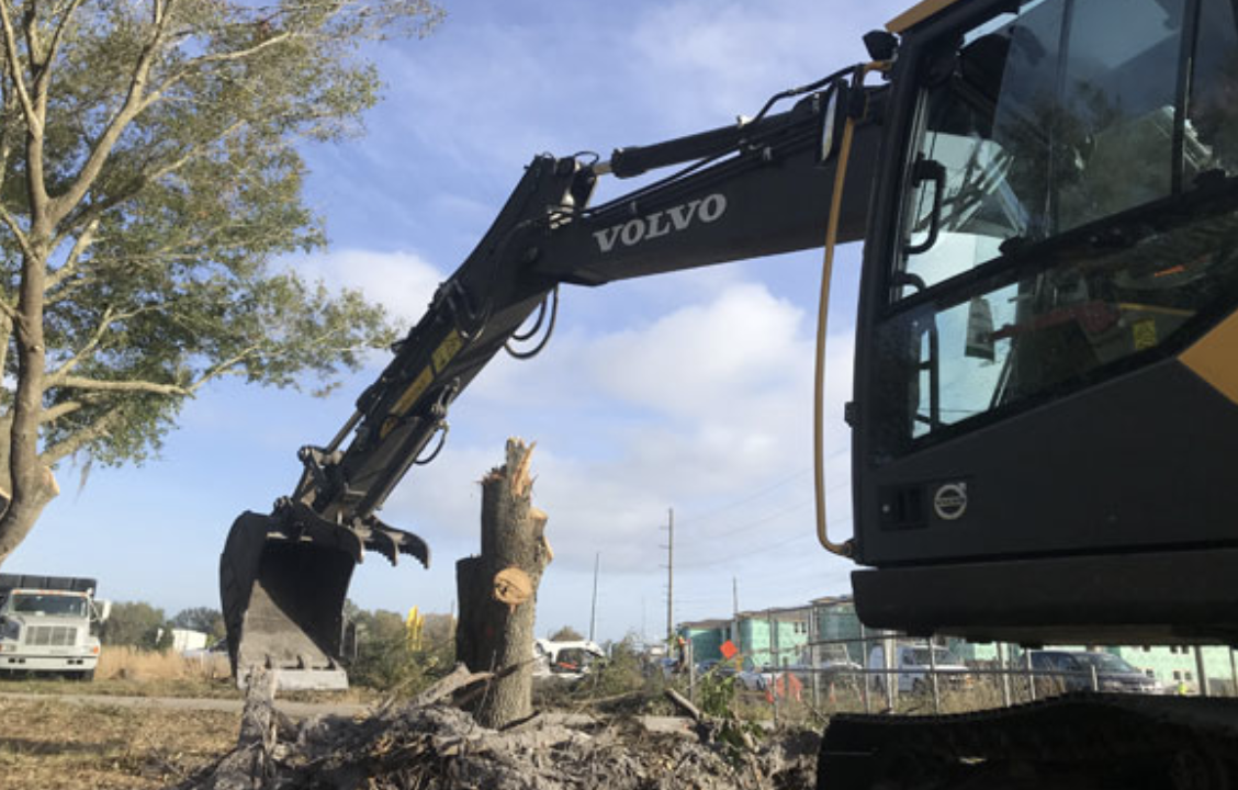 Commercial land clearing and grubbing project in Sarasota County FL